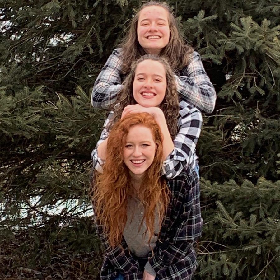 Willow Oleson ’23 (middle) and her sisters Alexa Oleson ’16 (bottom)  and Eva Oleson ’21 (top).

Photo Credit: Ellie Oleson