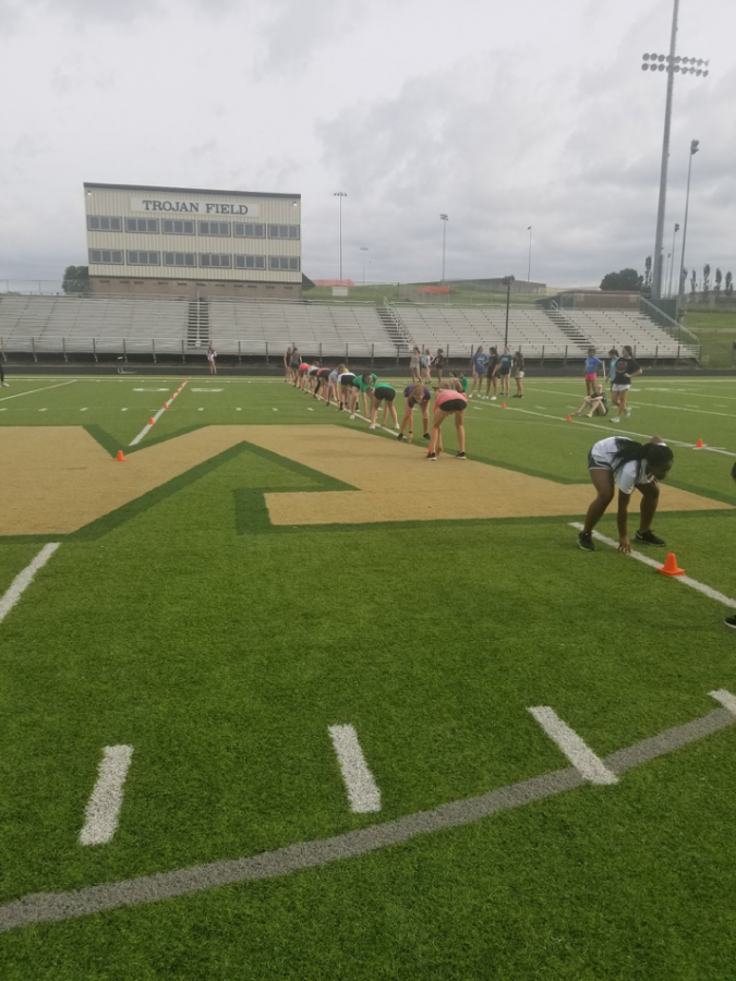 Student athletes participating in the summer Speed and Agility program